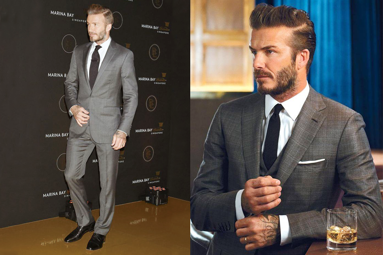 David Beckham trong một sự kiện thời trang, thể hiện phong cách lịch lãm và sức hút của một biểu tượng toàn cầu