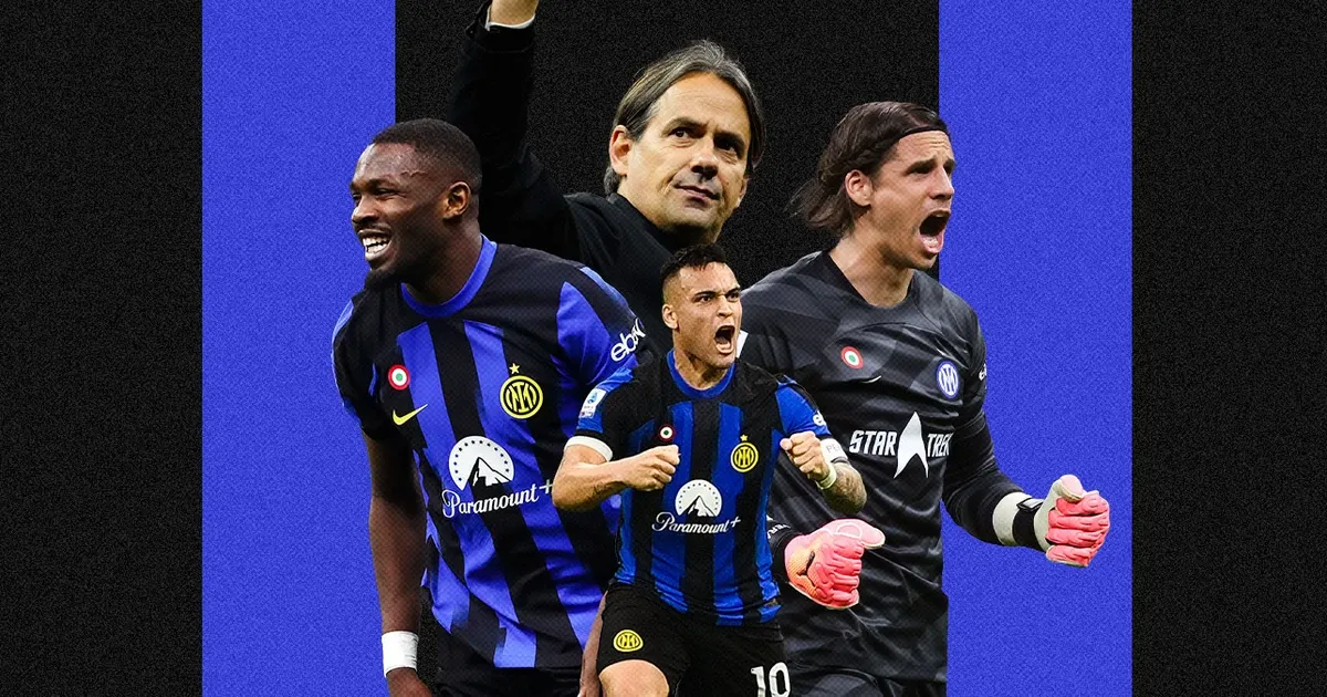 Hình ảnh biểu tượng hai đội bóng thành Milan, Inter và AC Milan, đại diện cho cuộc đua tranh vô địch Serie A