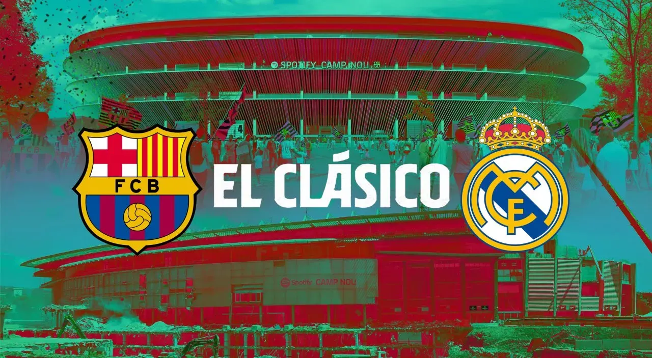 Khoảnh khắc đối đầu đỉnh cao giữa Lionel Messi (Barcelona) và Cristiano Ronaldo (Real Madrid) trong một trận El Clásico kinh điển.