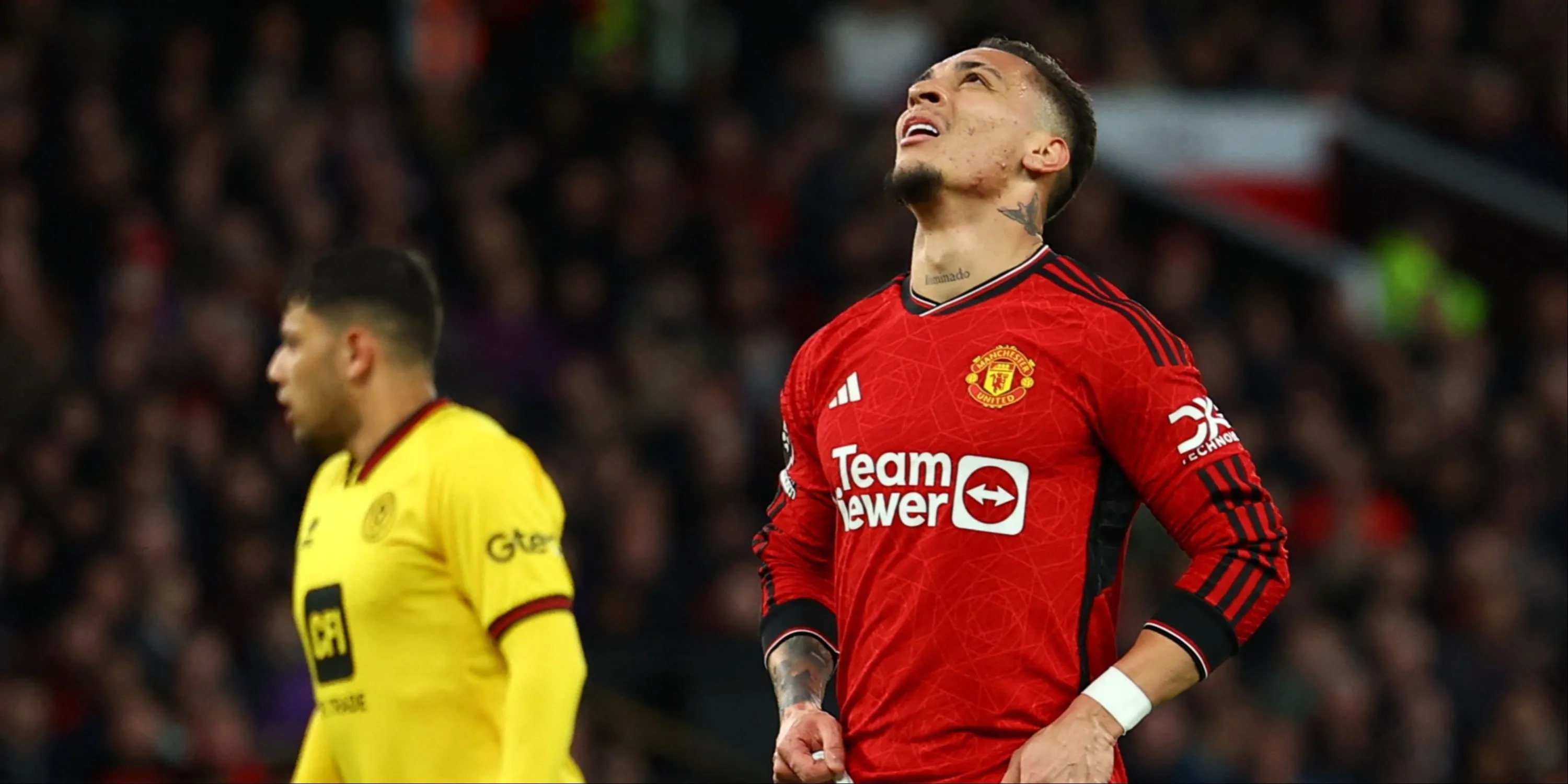 Antony trong màu áo Man Utd thi đấu tại Ngoại hạng Anh
