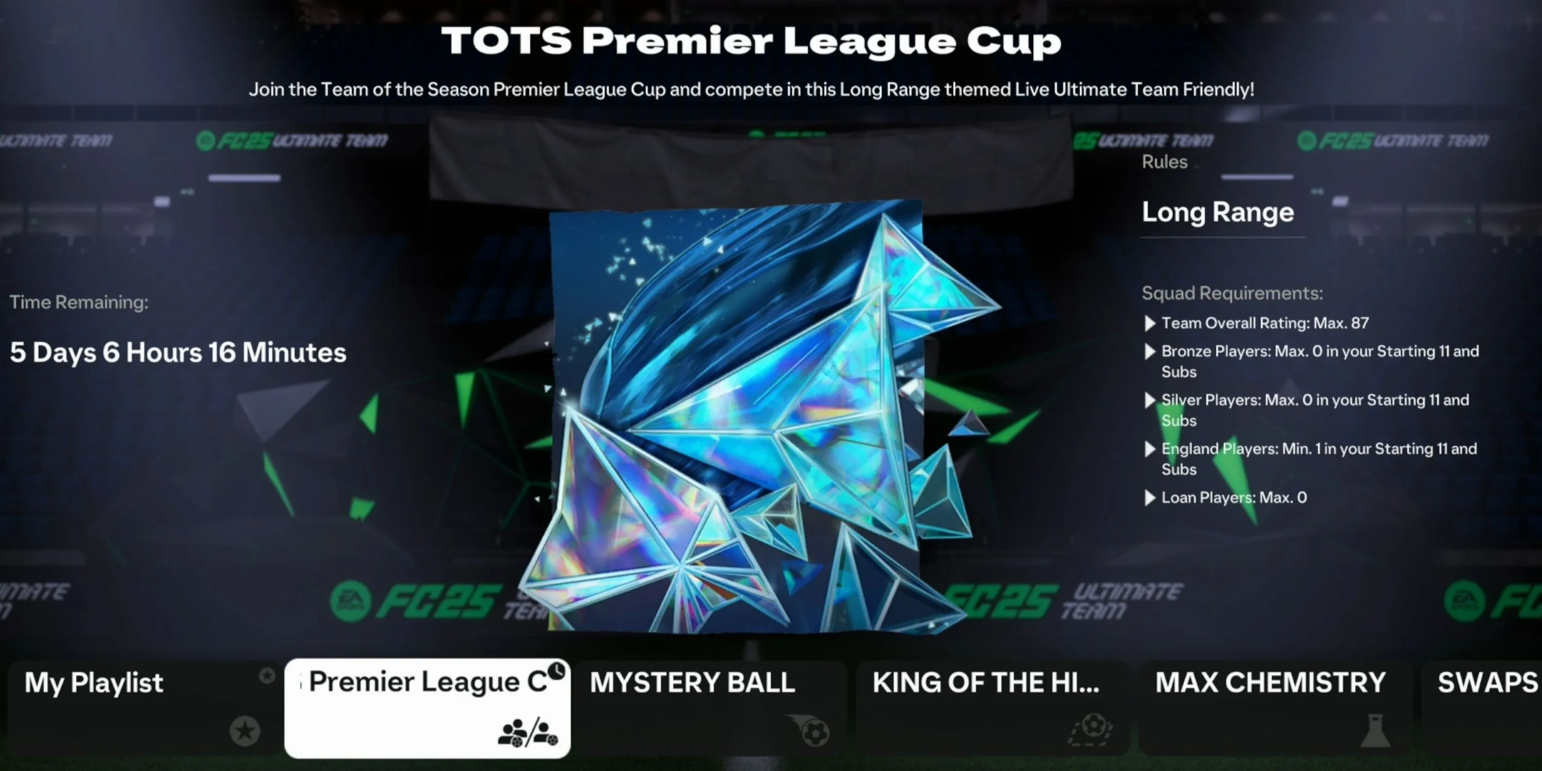 Hình ảnh quảng cáo TOTS Premier League Cup trong EA Sports FC 25
