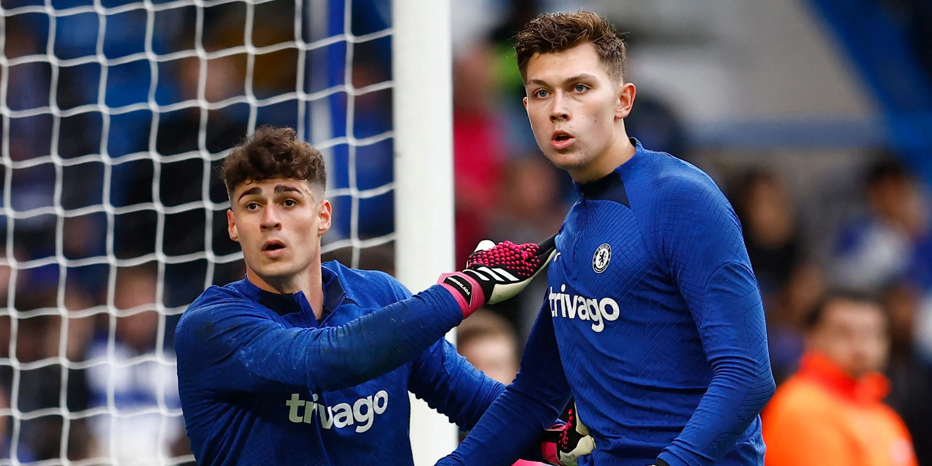 Thủ môn trẻ Gabriel Slonina trong màu áo Chelsea tại Premier League
