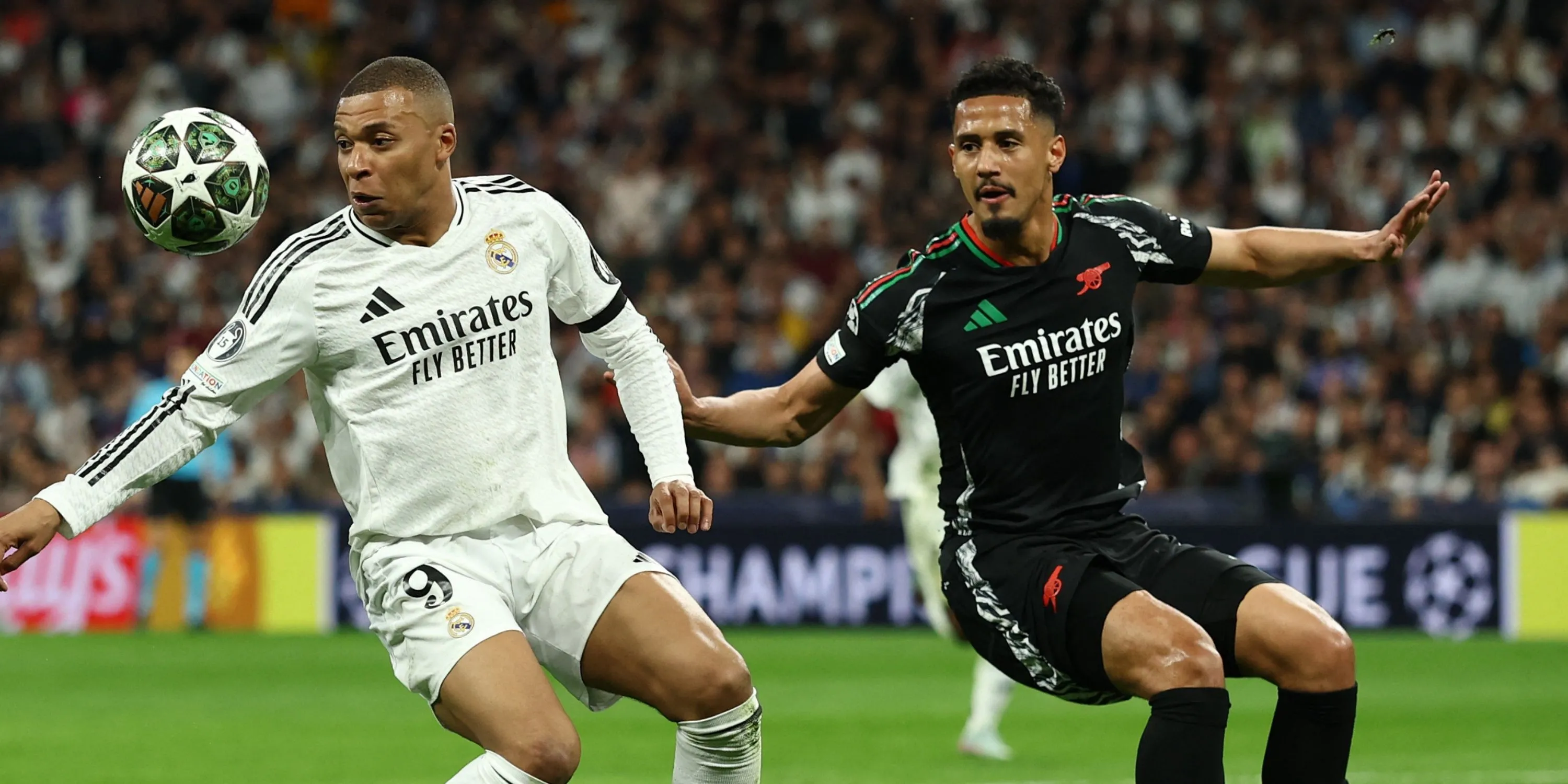 William Saliba thi đấu cho Arsenal tại Champions League