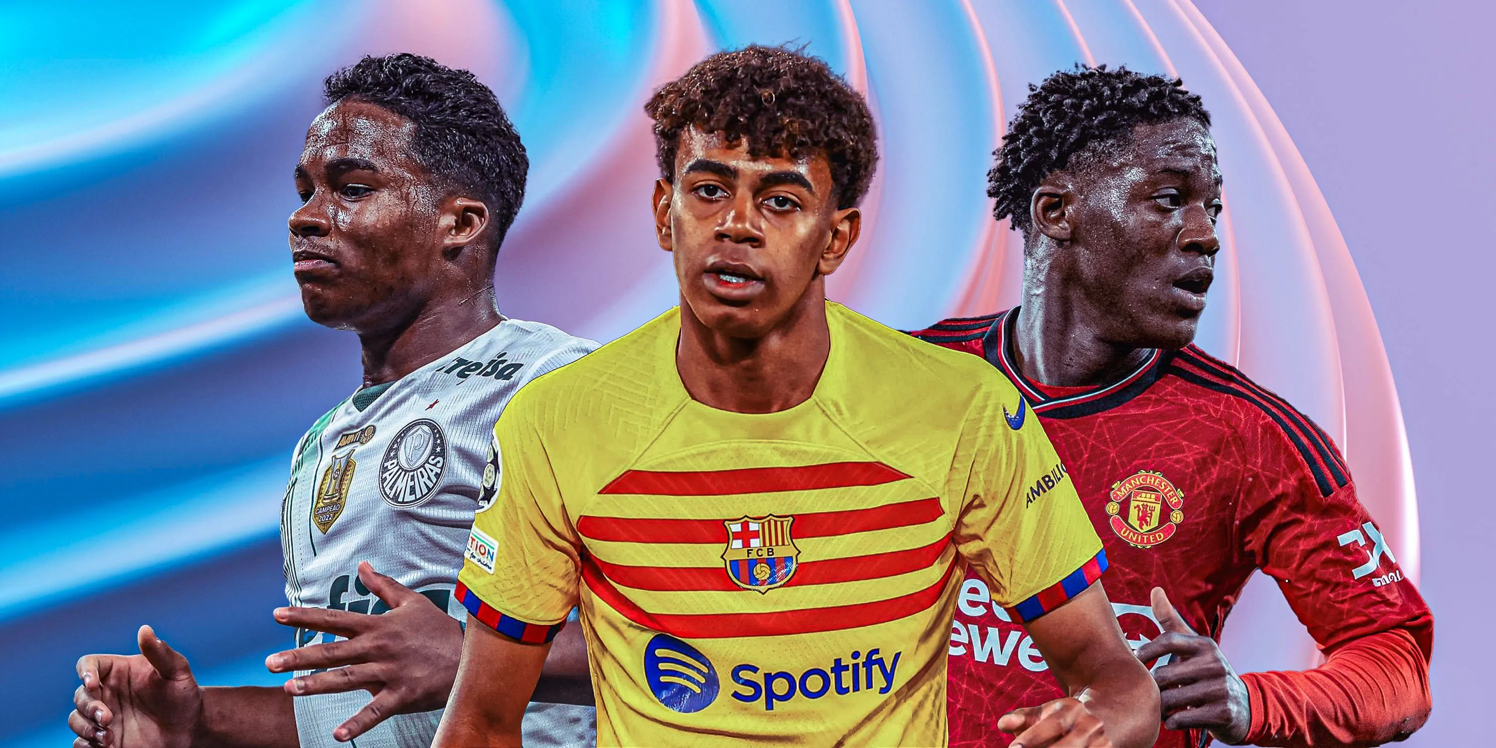 Hình ảnh các tài năng trẻ triển vọng của Barcelona như Lamine Yamal và Pau Cubarsi, đại diện cho thế hệ tương lai của bóng đá thế giới.