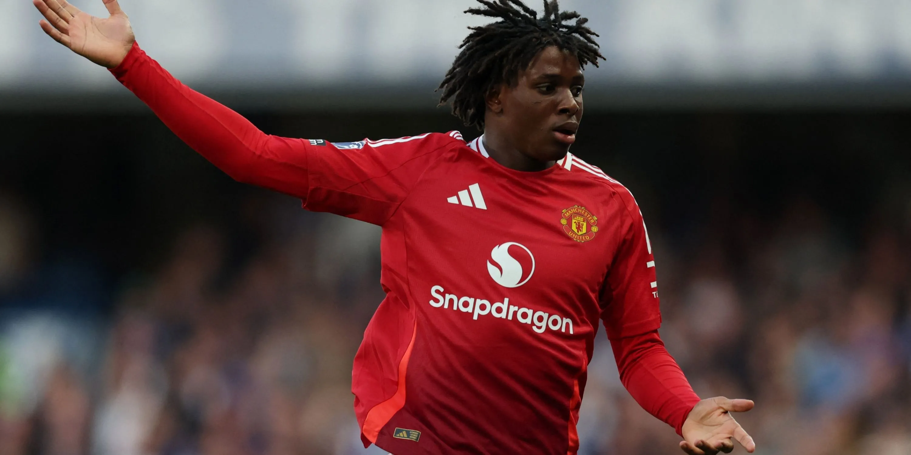 Patrick Dorgu trong màu áo Manchester United
