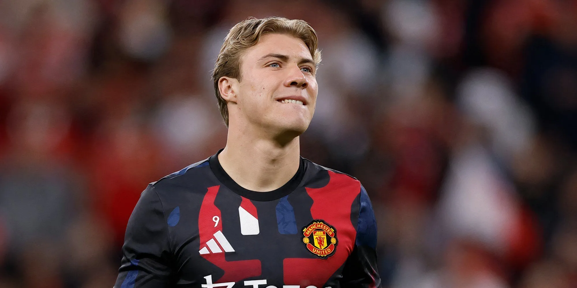 Rasmus Hojlund ăn mừng bàn thắng trong trận đấu giao hữu của Manchester United tại Summer Series