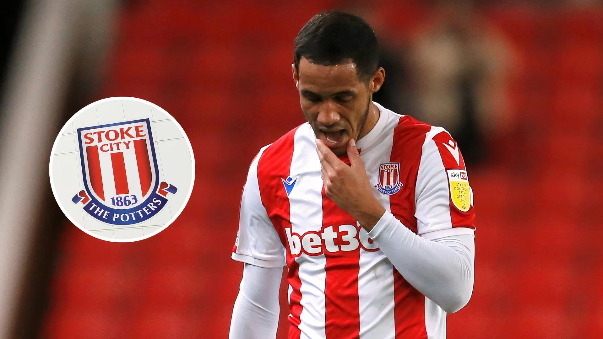 Tom Ince trong màu áo Stoke City sau vụ chuyển nhượng đắt giá từ Huddersfield.