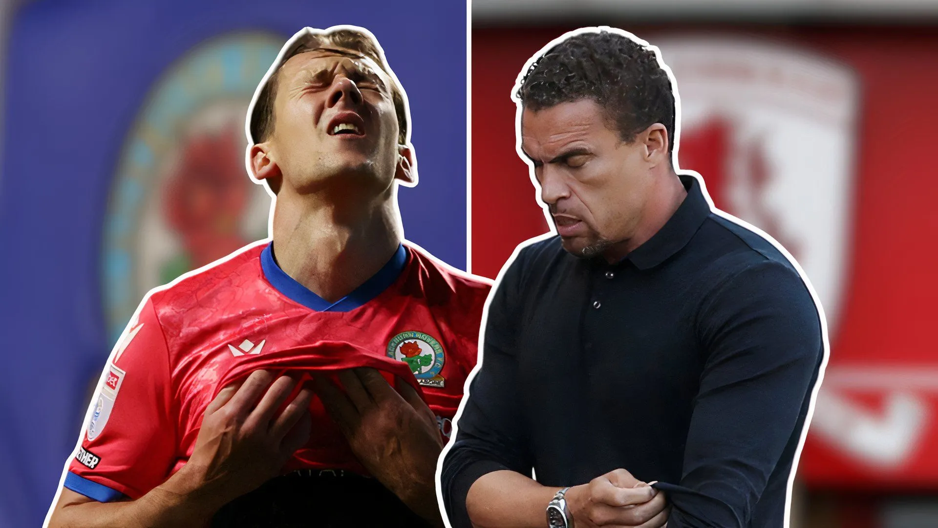 Valerien Ismael, HLV Blackburn Rovers, cùng cầu thủ Callum Brittain